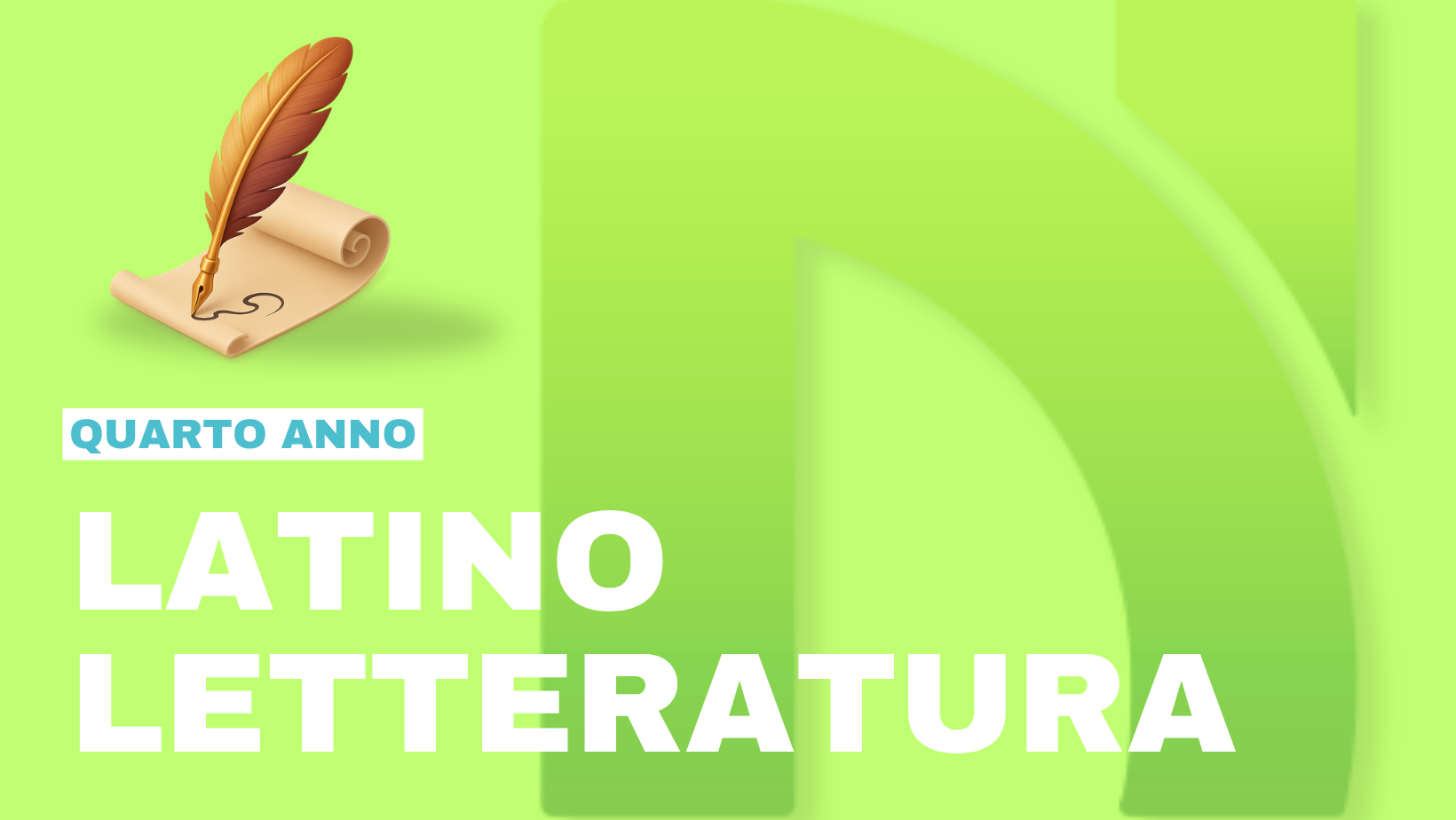 LATINO LETTERATURA 4° Anno
