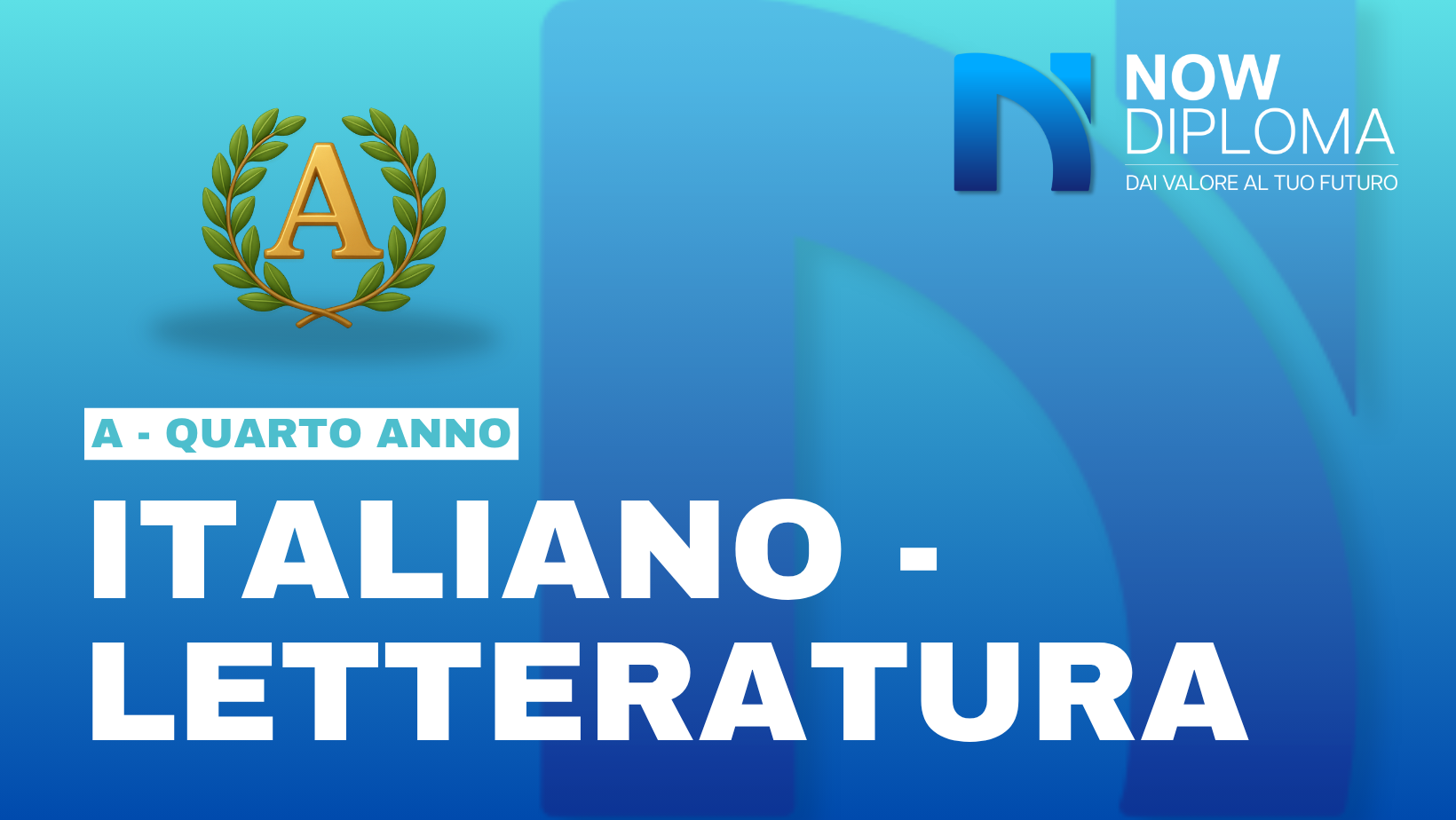 ITALIANO – LETTERATURA A 4° Anno
