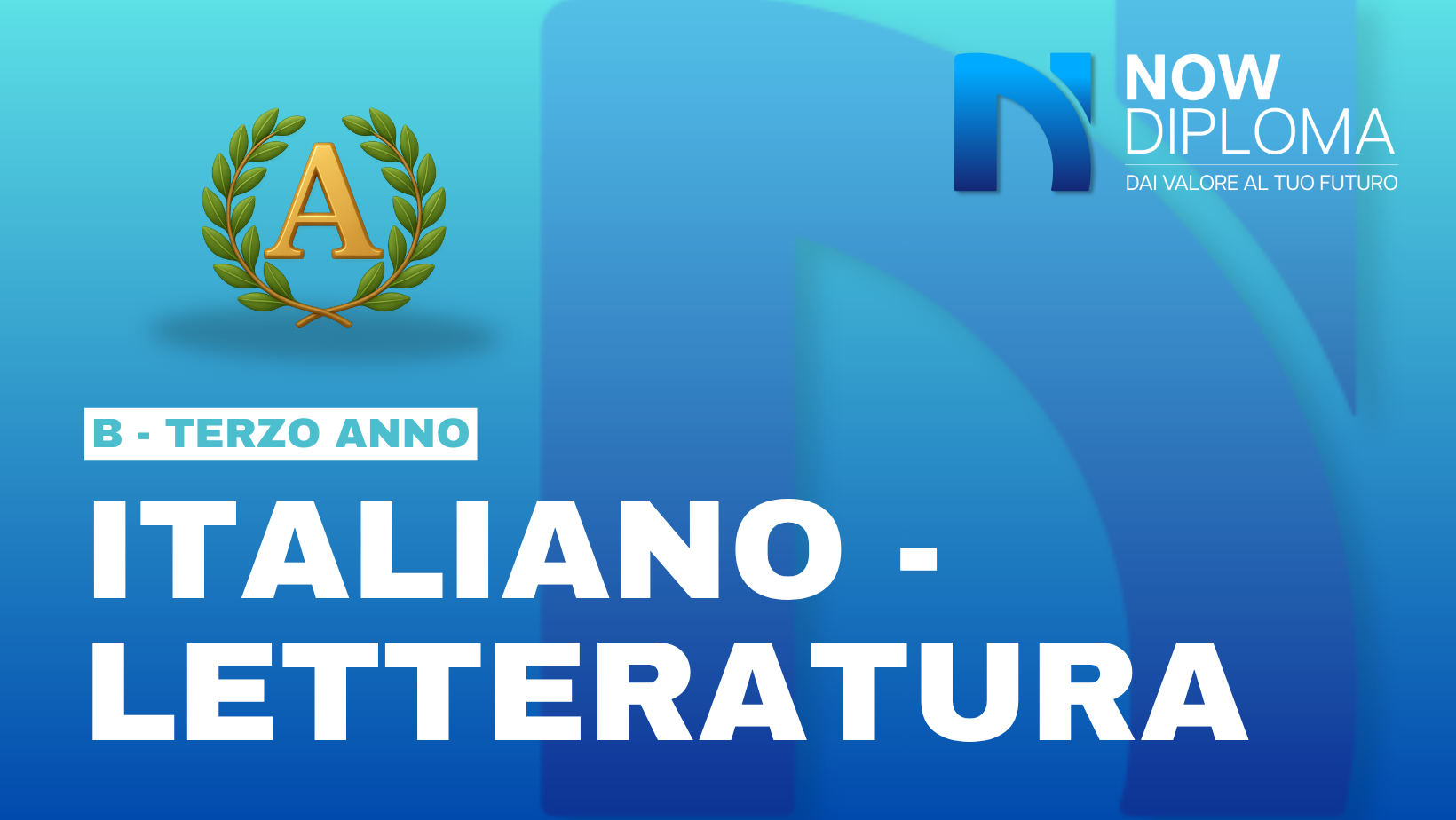 ITALIANO – LETTERATURA B 3° Anno